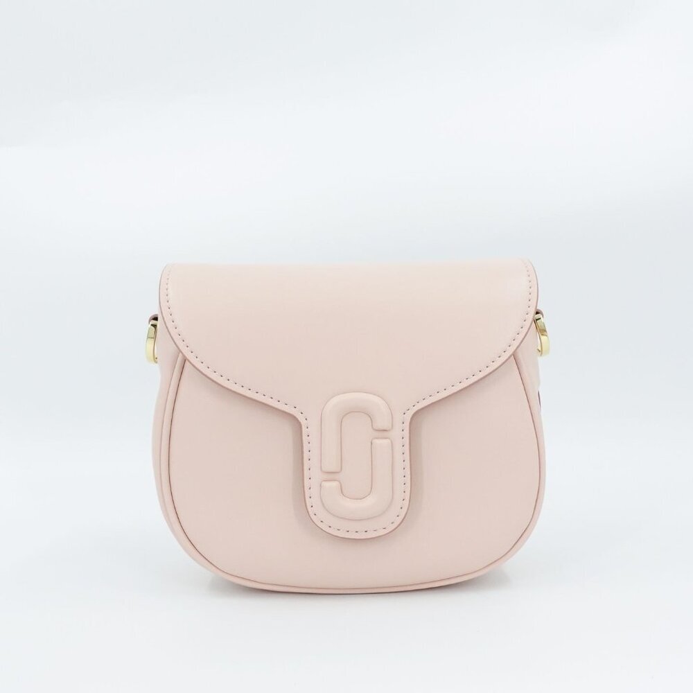 Marc Jacobs Women's The Messenger Saddle Bag Small In Leather Rose Pink OS - Picture 3 of 13